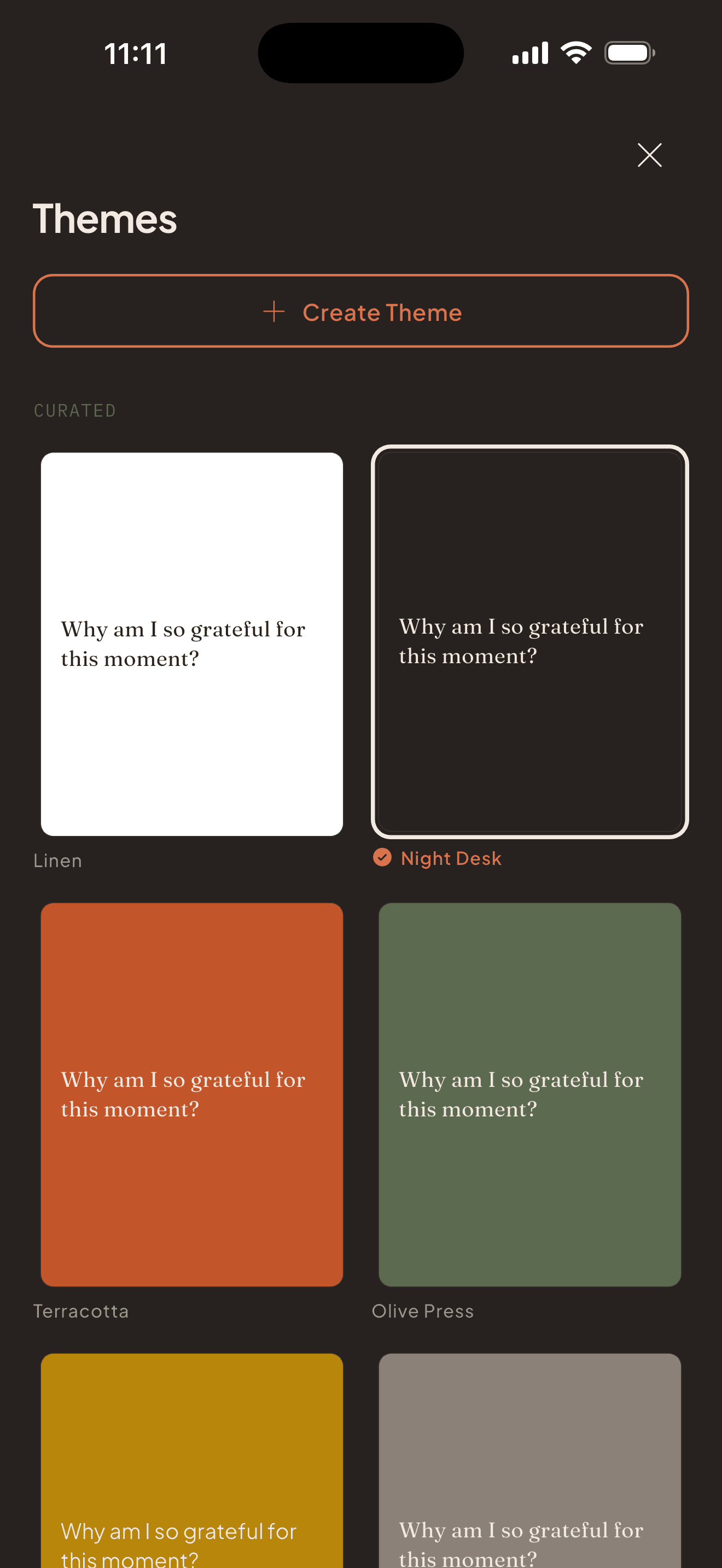 12+ handcrafted card themes