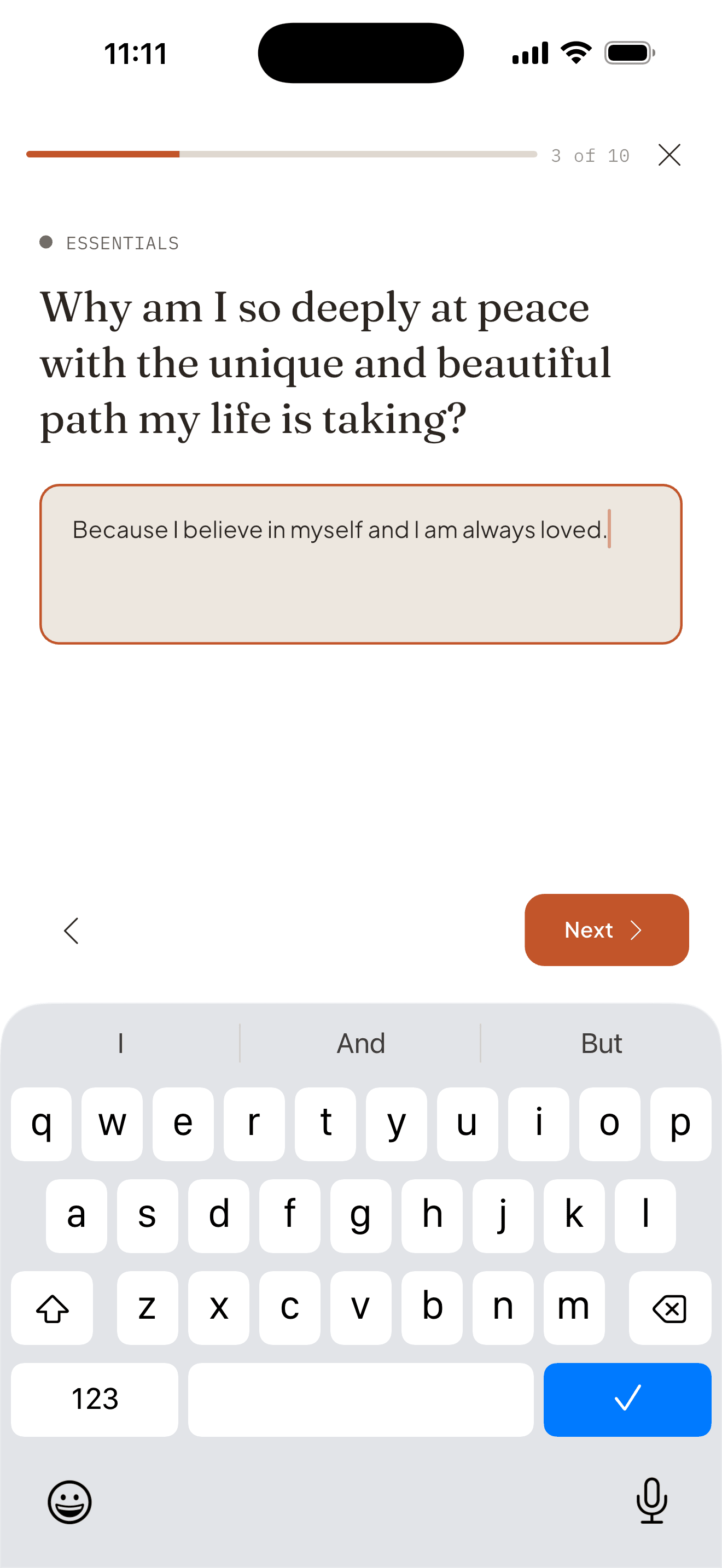 Write practice — journal your reflections