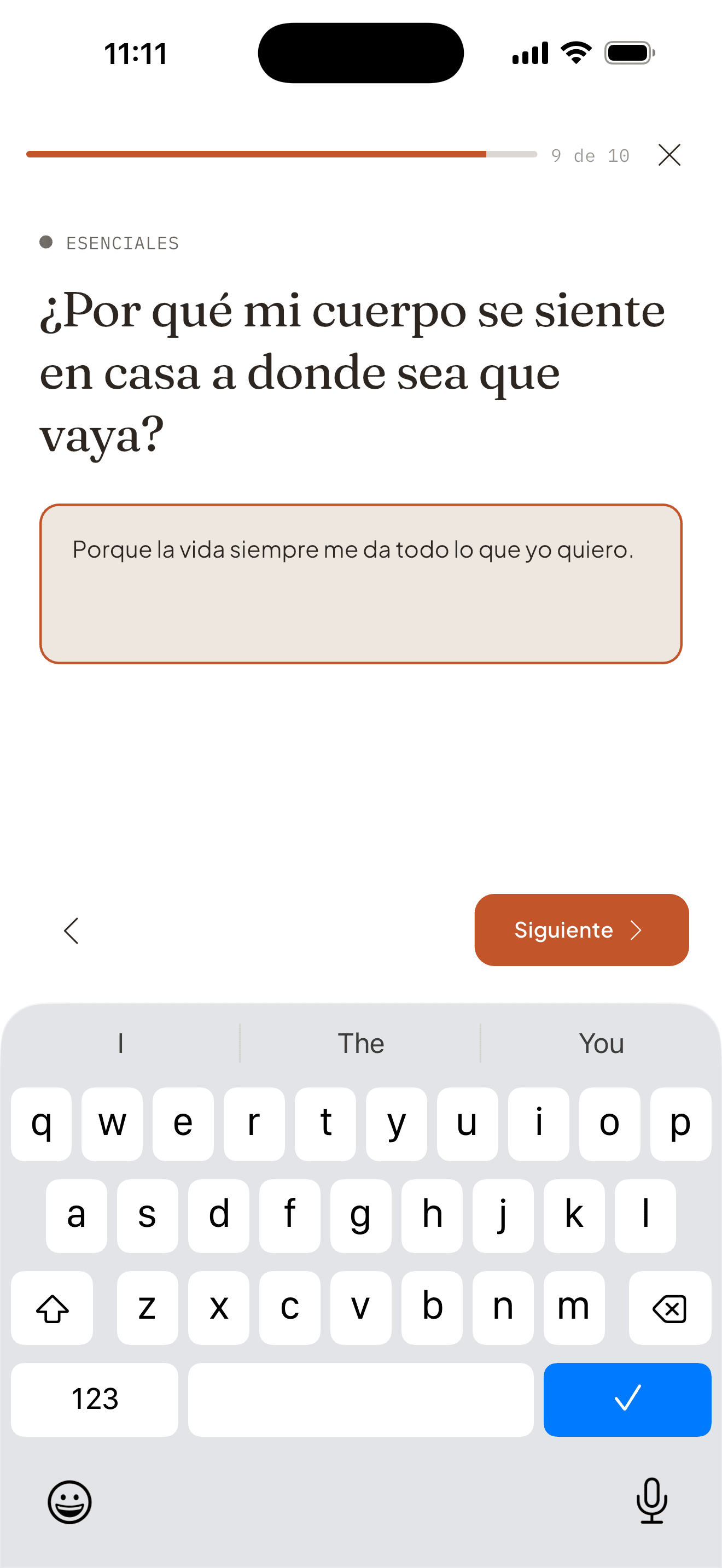 Práctica de escritura — escribe tus reflexiones