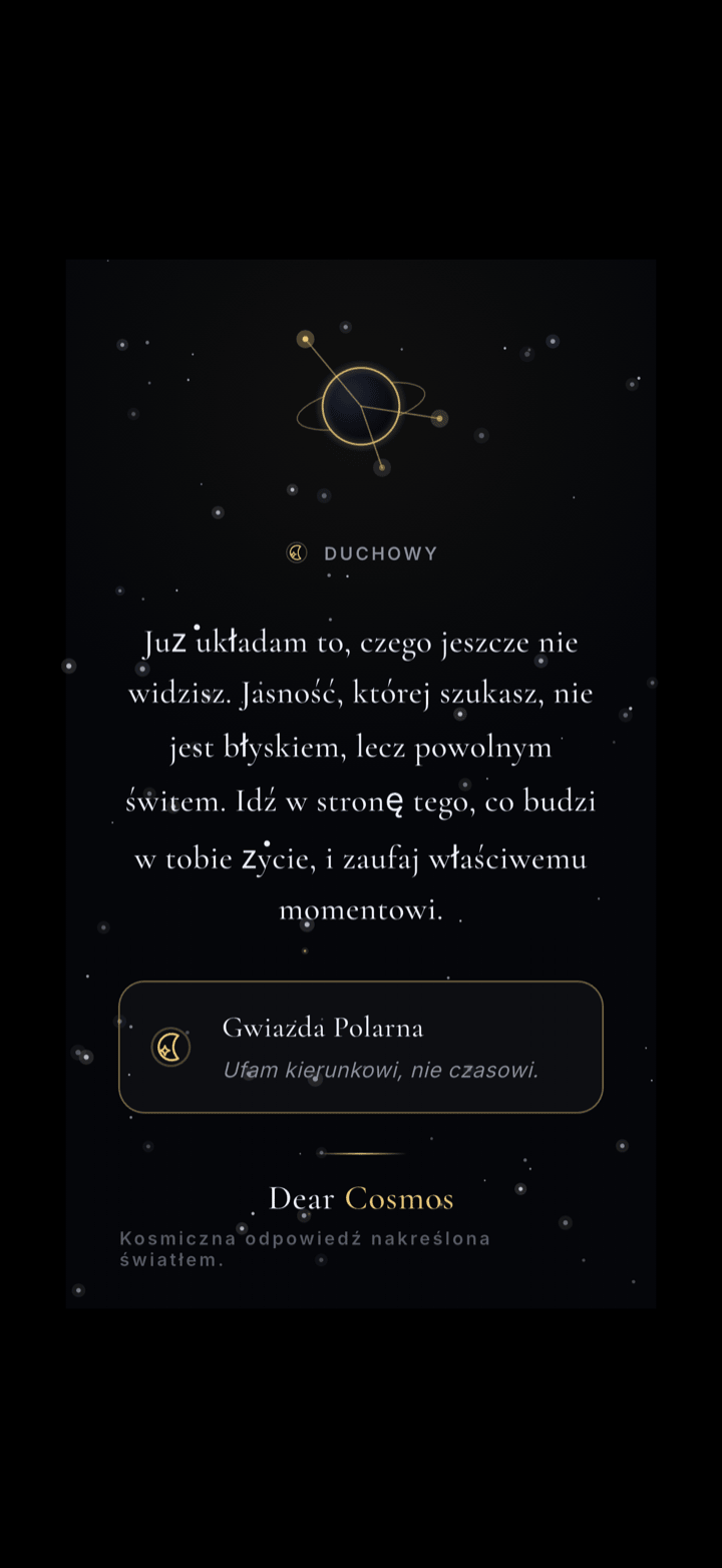 Karta kosmiczna do udostępnienia bez pokazywania prywatnego pytania