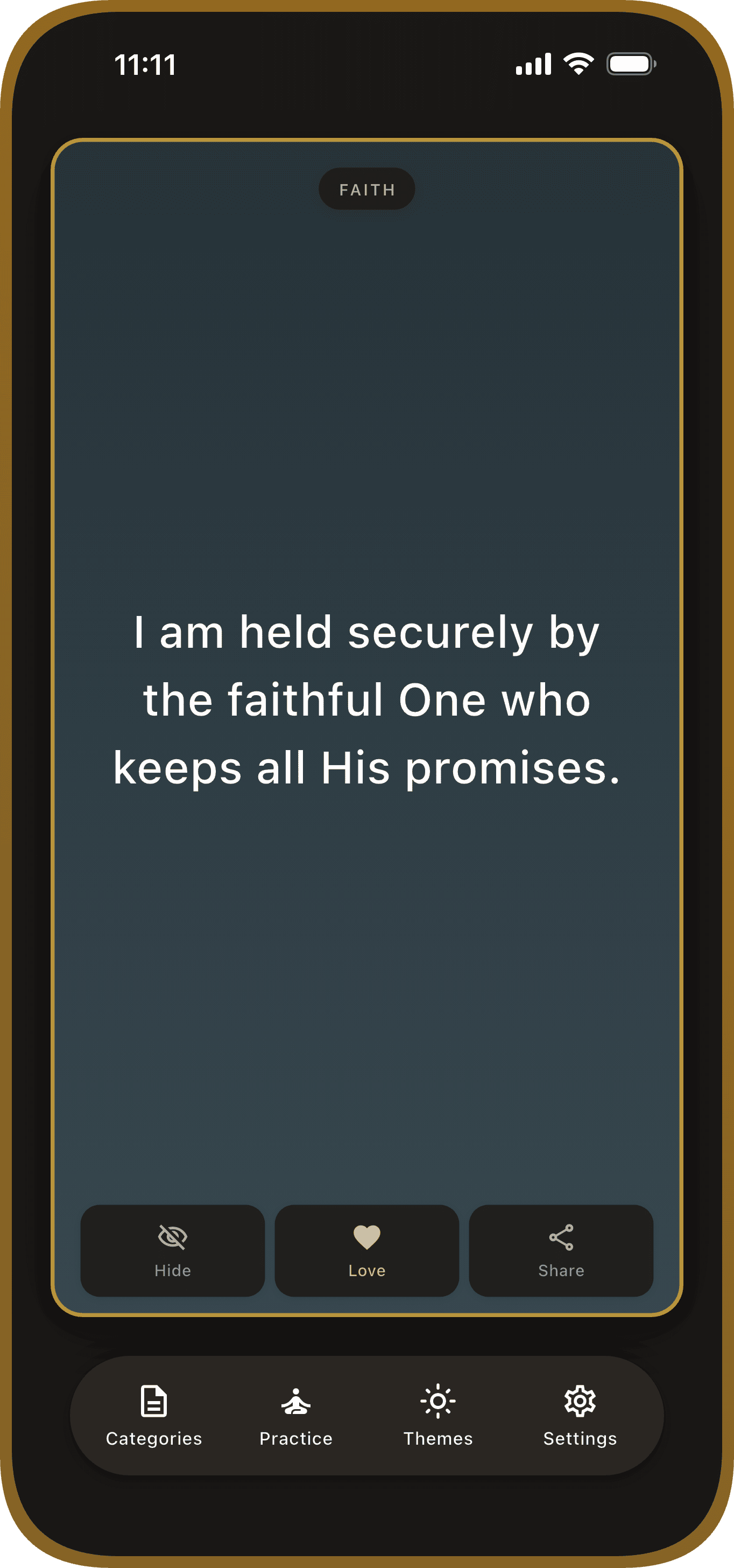 Daily affirmation cards