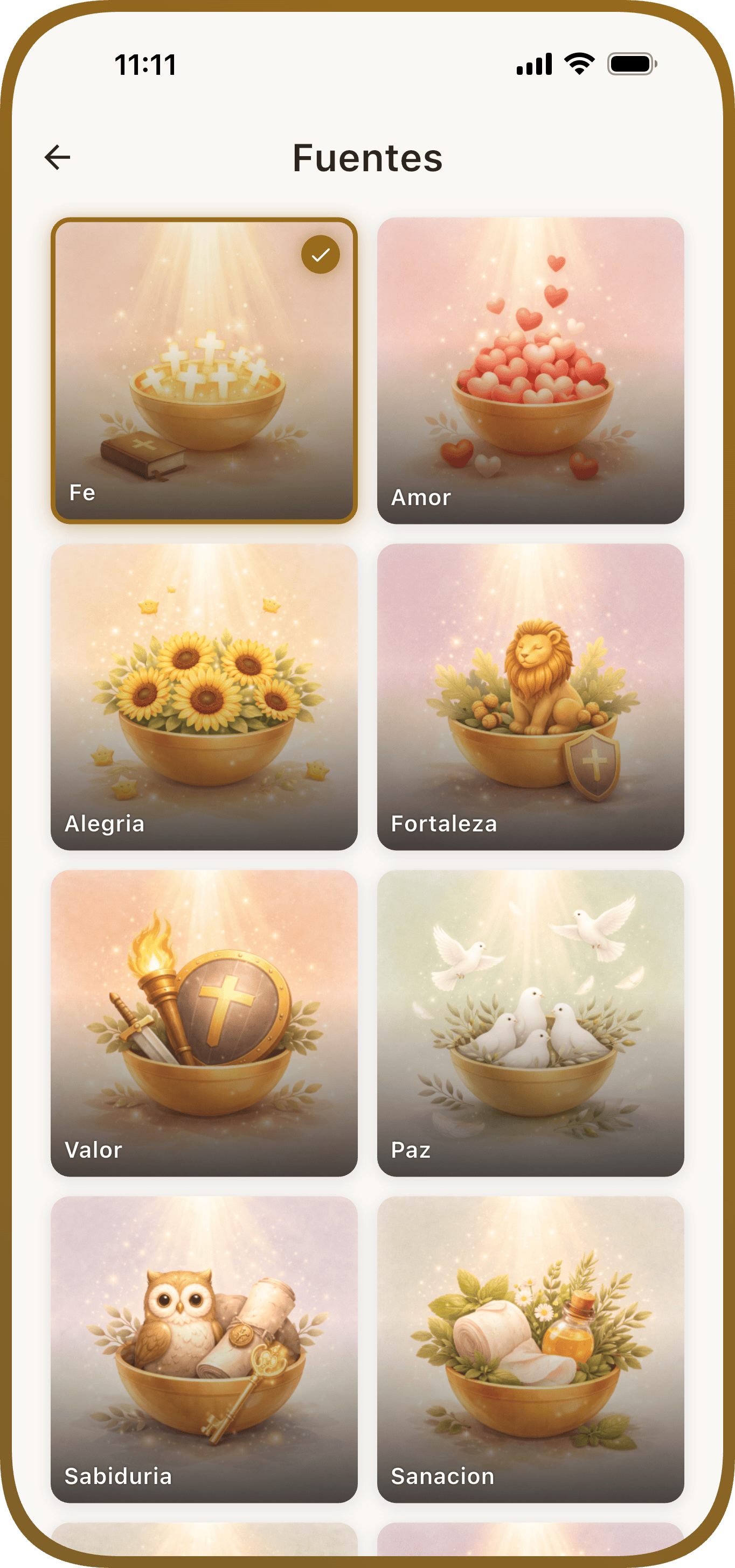 20 categorías de vida