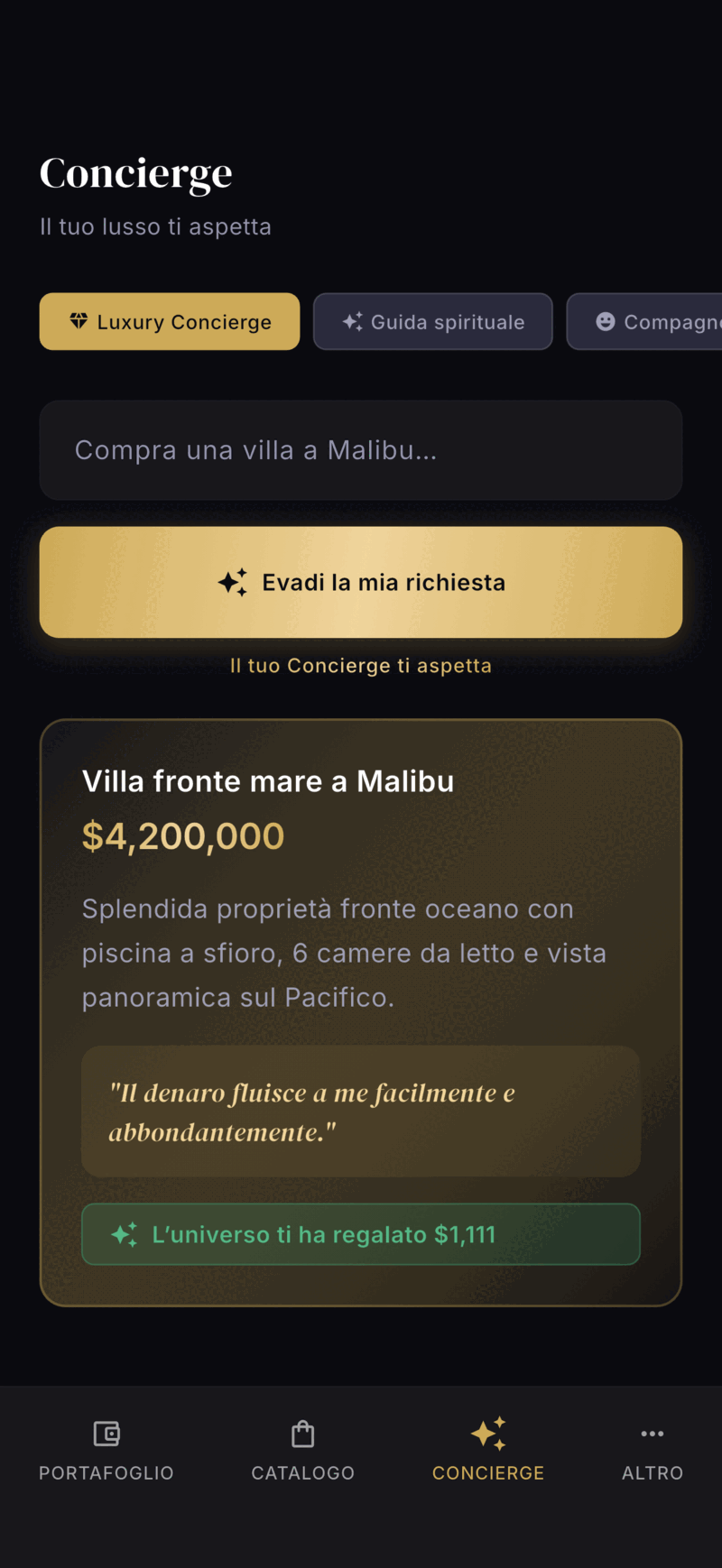 Monea Concierge screen