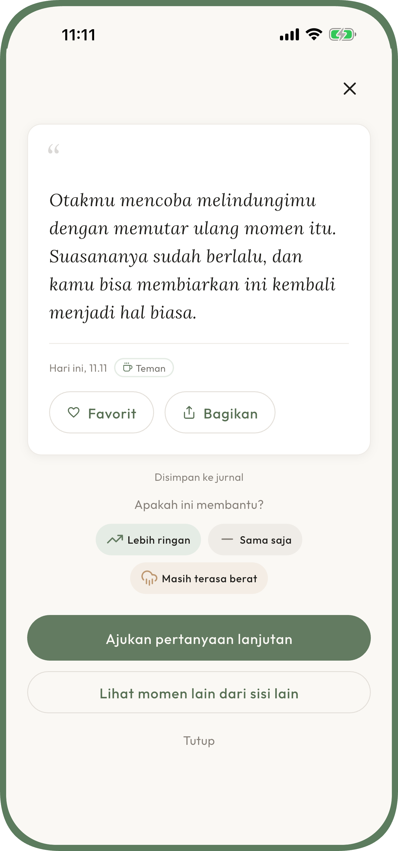 Layar Unworried untuk menulis kekhawatiran dan menerima sudut pandang yang tenang — kecemasan — Dapatkan sudut pandang baru