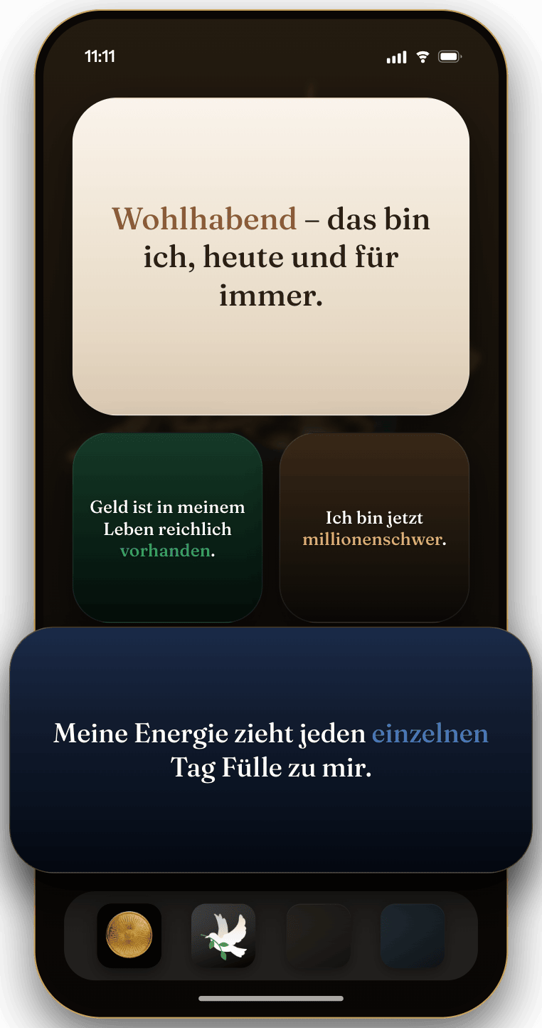 Wealthy-Widgets auf dem iPhone-Start- und Sperrbildschirm