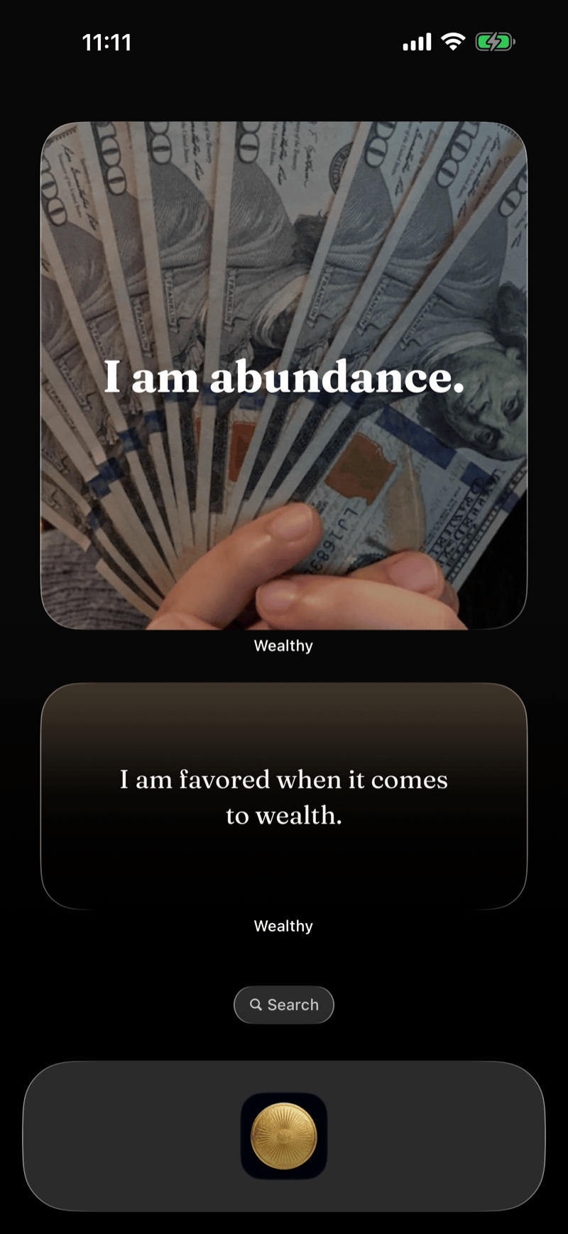 Wealthy widgets on the iPhone home and lock screen