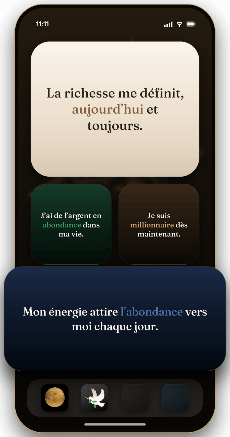 Widgets Wealthy sur l’écran d’accueil et l’écran verrouillé de l’iPhone
